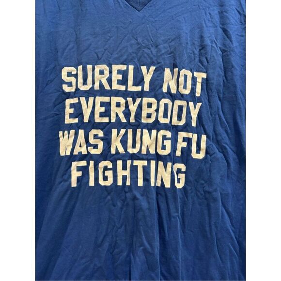 Everyone was Not Kung Fu Fighting Women's V-neck T-shirt size Medium - Picture 2 of 2